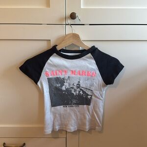 Brandy Melville saint marks baby tee